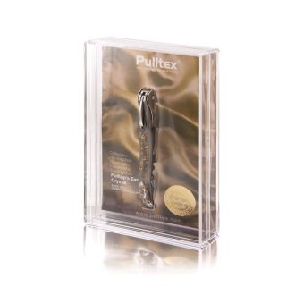 Pulltex corkscrew with amber Swarovski crystals in box
