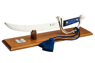 Claude DOZORME Prestige Lassale blue sabre with oak display