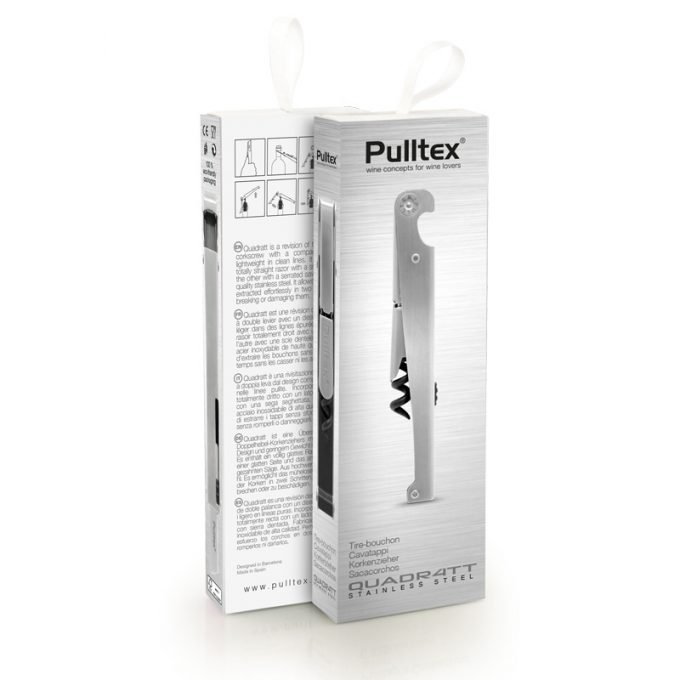 Pulltex Quadratt vyno atidarytuvas nerudijancio plieno ipakavimas Pulltex Quadratt vyno atidarytuvas nerudijancio plieno ipakavimas